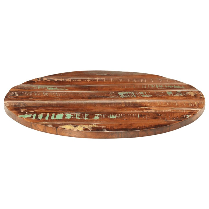 bordplade Ø80x1,5 cm rund massivt genbrugstræ