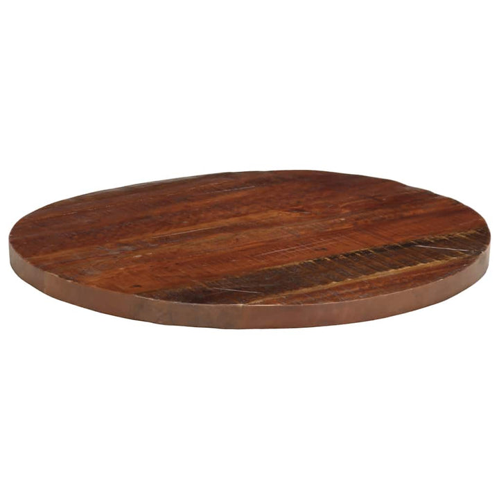 bordplade Ø70x3,8 cm rund massivt genbrugstræ