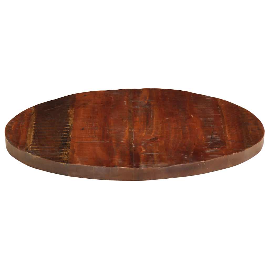 bordplade Ø70x3,8 cm rund massivt genbrugstræ