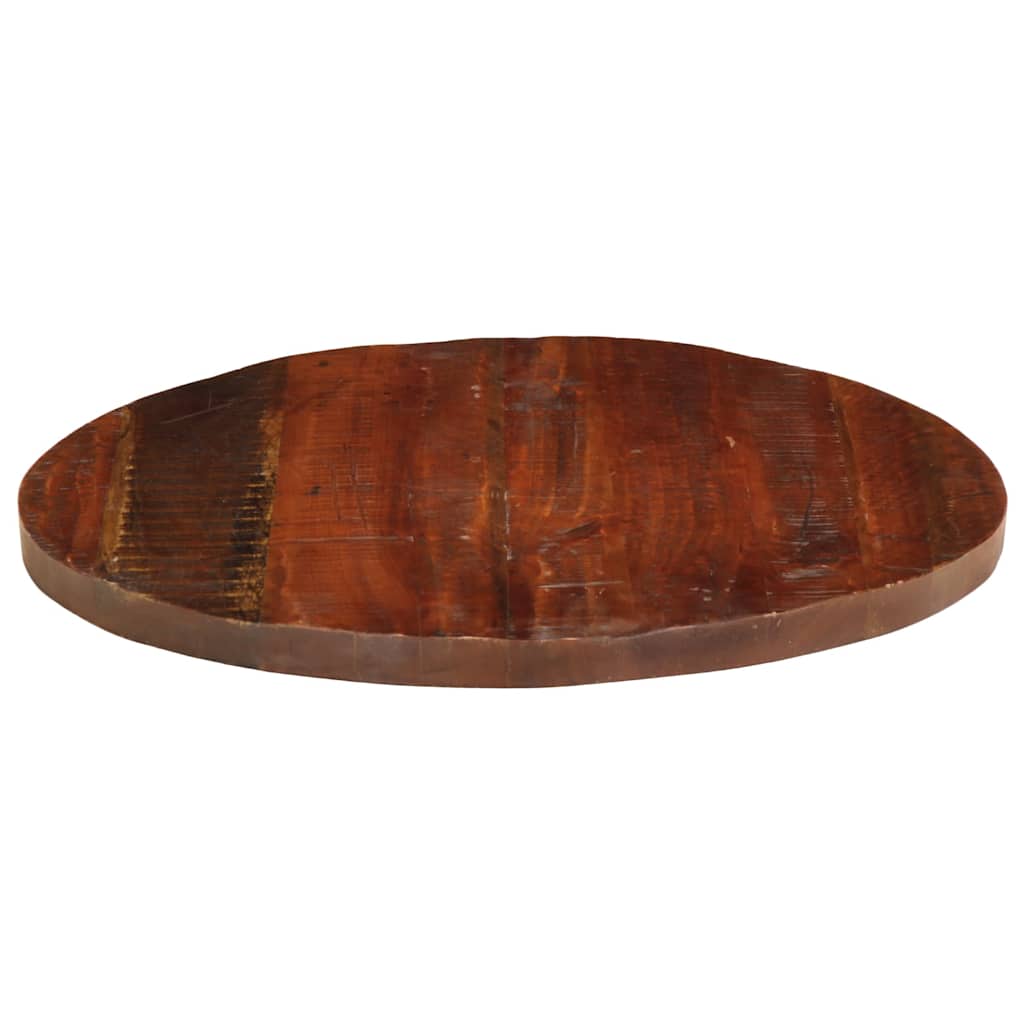 bordplade Ø80x2,5 cm rund massivt genbrugstræ