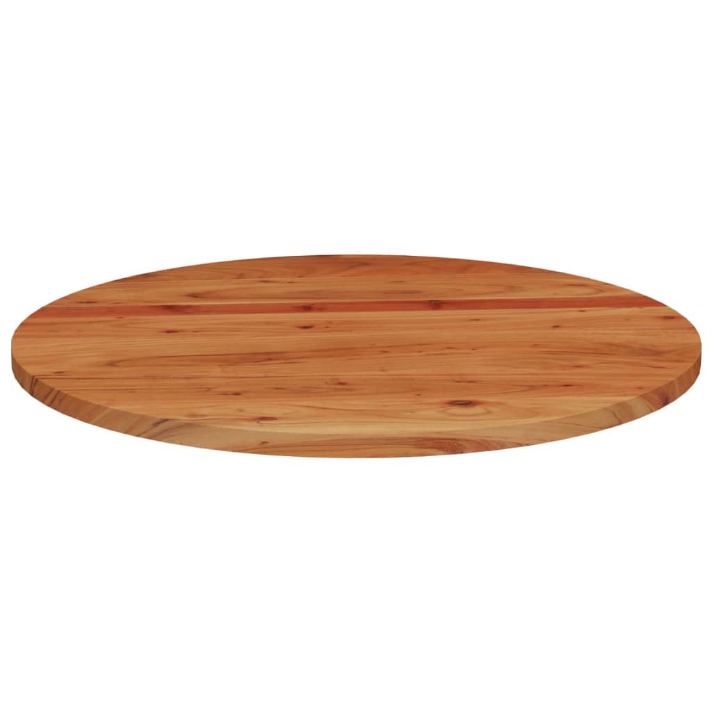 bordplade Ø70x2,5 cm rund massivt akacietræ