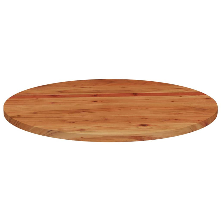 bordplade Ø80x2,5 cm rund massivt akacietræ