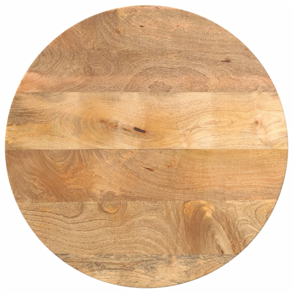 bordplade Ø50x2,5 cm rund massivt mangotræ