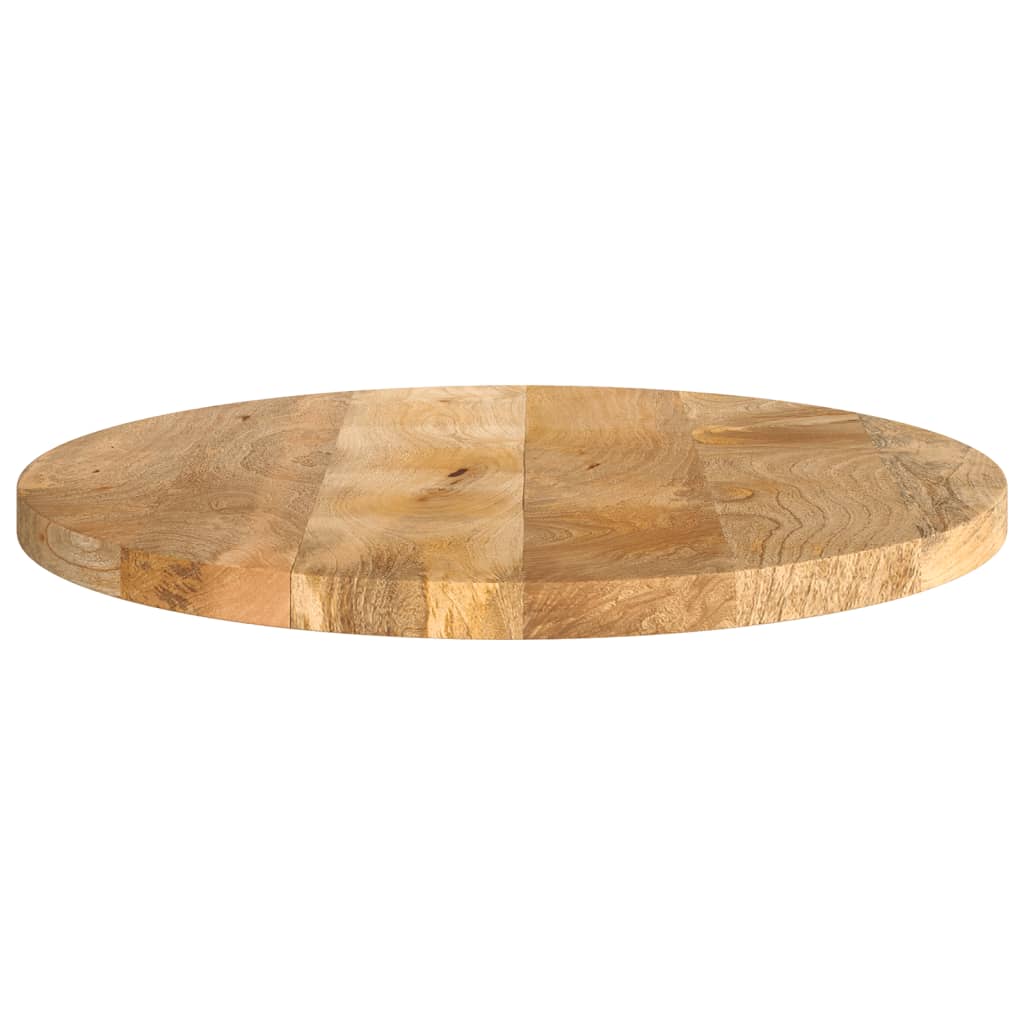 bordplade Ø50x2,5 cm rund massivt mangotræ