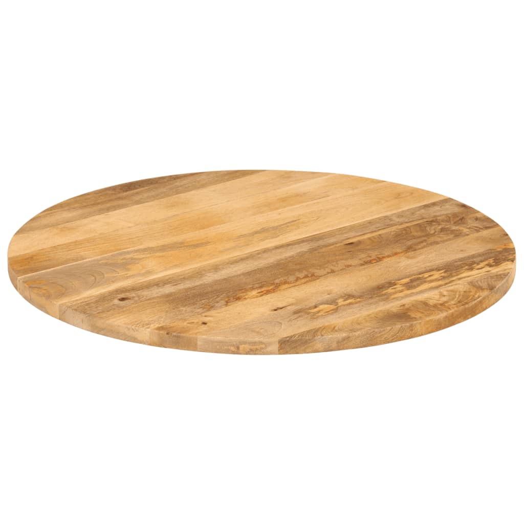 bordplade Ø80x2,5 cm rund massivt mangotræ