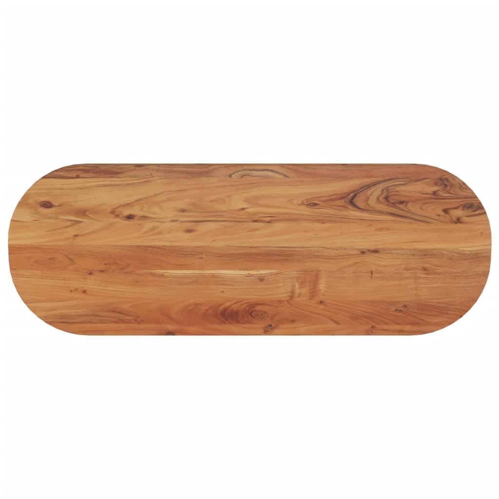 bordplade 110x40x2,5 cm oval massivt akacietræ