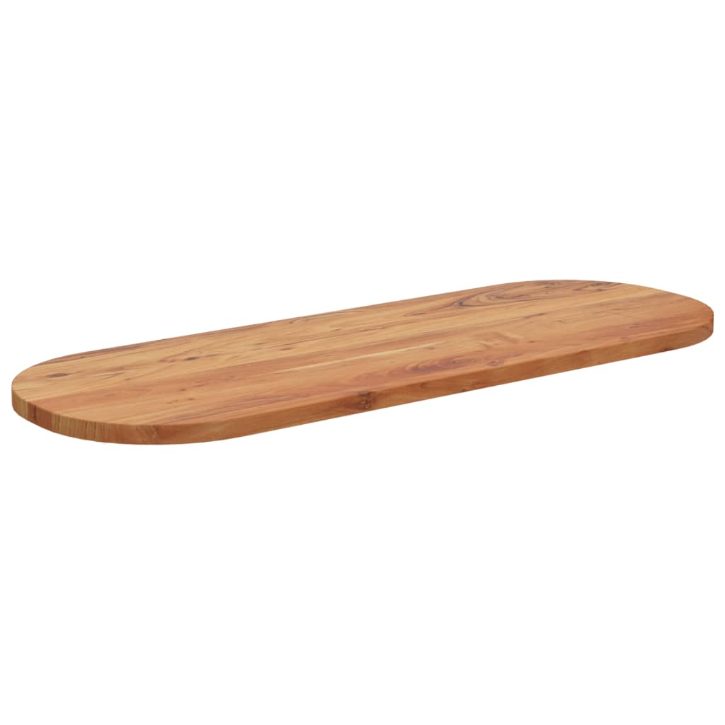 bordplade 110x40x2,5 cm oval massivt akacietræ