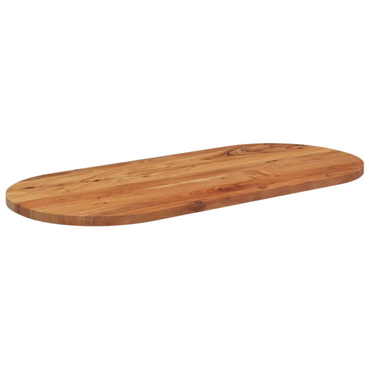 bordplade 110x50x2,5 cm oval massivt akacietræ