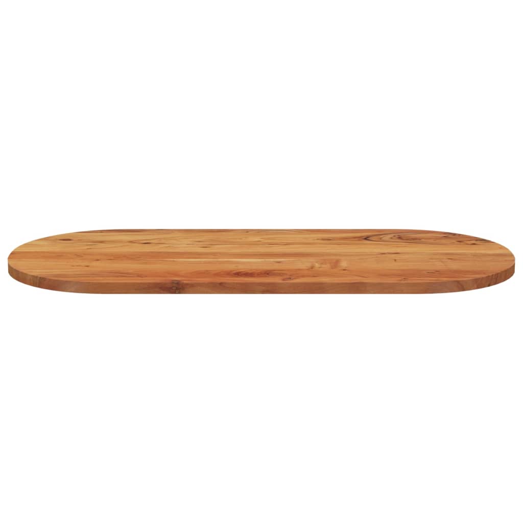 bordplade 110x50x2,5 cm oval massivt akacietræ