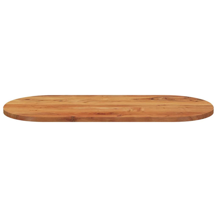 bordplade 110x50x2,5 cm oval massivt akacietræ