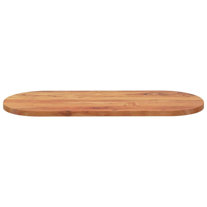 bordplade 140x60x2,5 cm oval massivt akacietræ