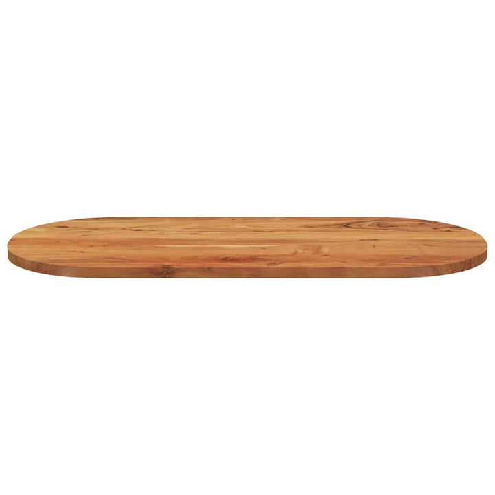 bordplade 90x40x3,8 cm oval massivt akacietræ