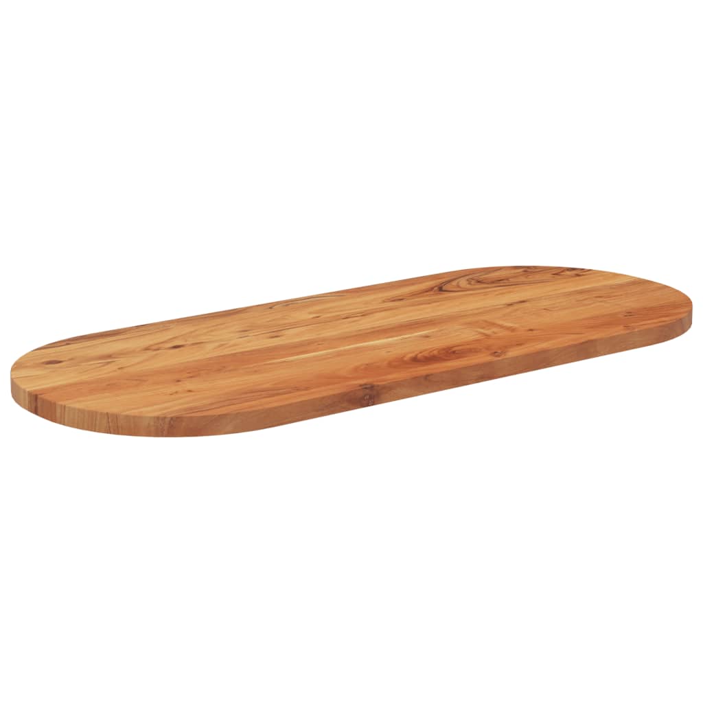 bordplade 100x40x3,8 cm oval massivt akacietræ