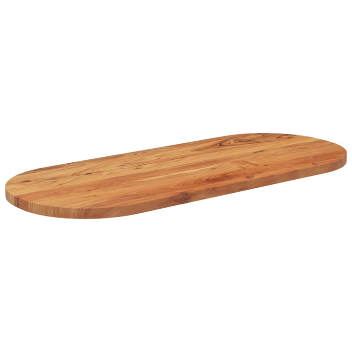bordplade 100x40x3,8 cm oval massivt akacietræ