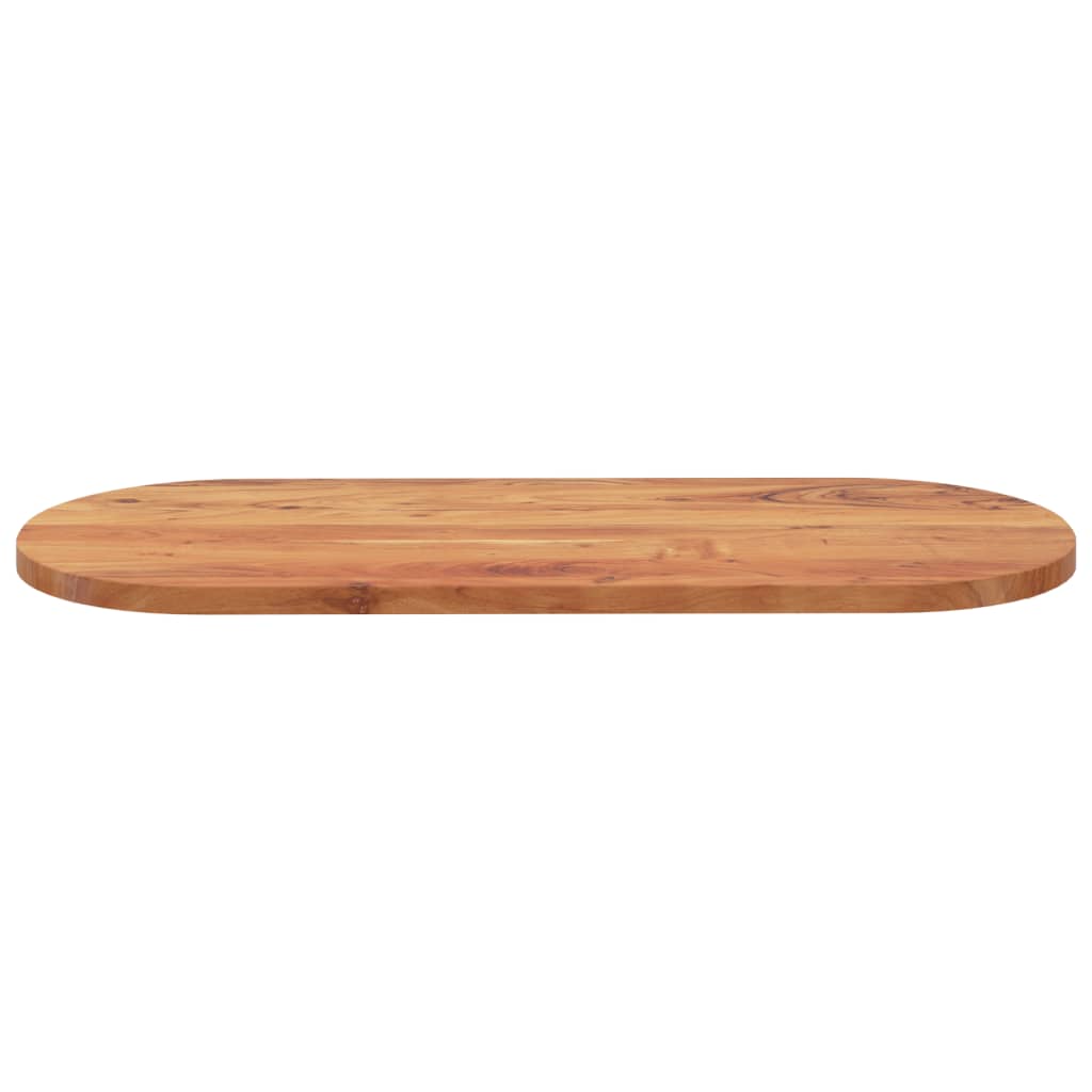 bordplade 100x40x3,8 cm oval massivt akacietræ