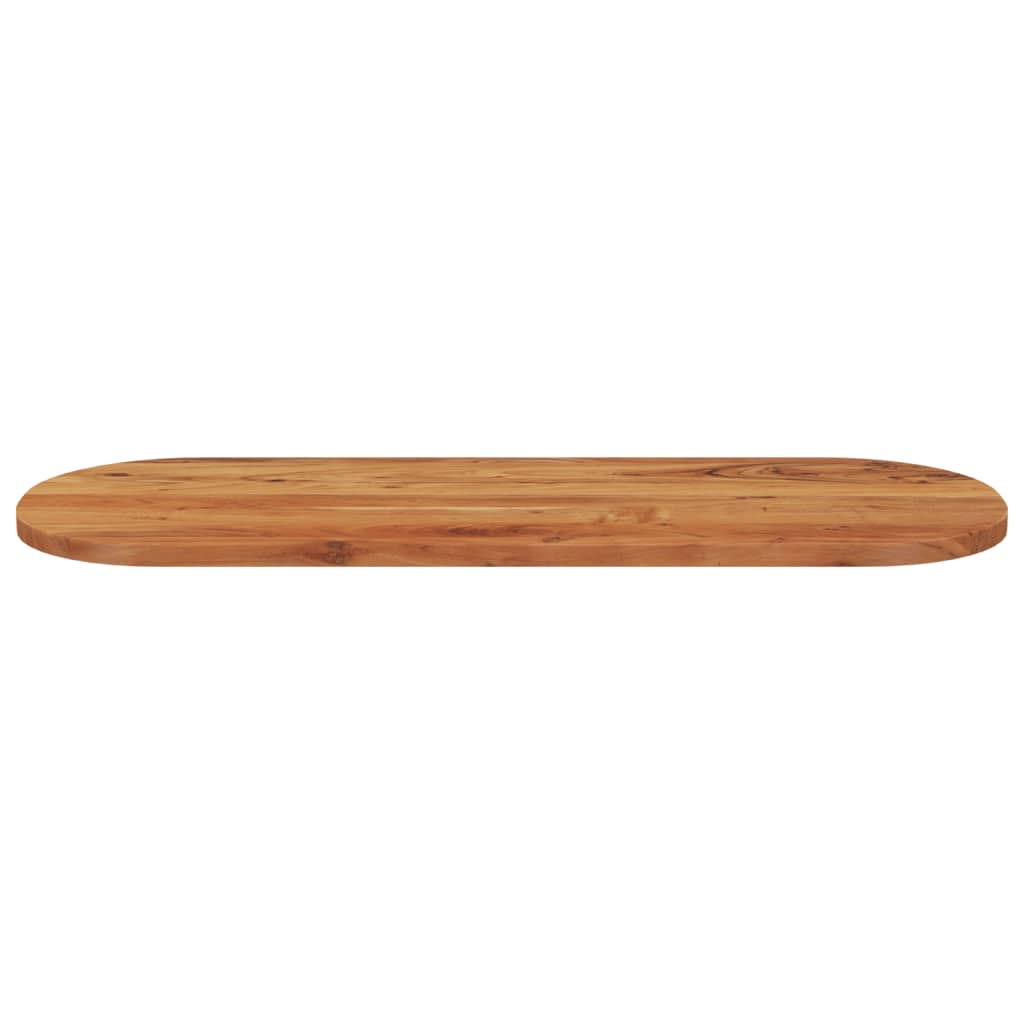 bordplade 110x40x3,8 cm oval massivt akacietræ
