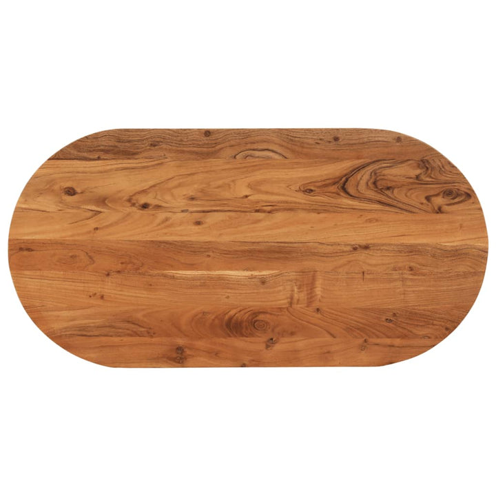 bordplade 100x50x3,8 cm oval massivt akacietræ