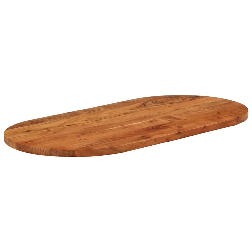 bordplade 100x50x3,8 cm oval massivt akacietræ