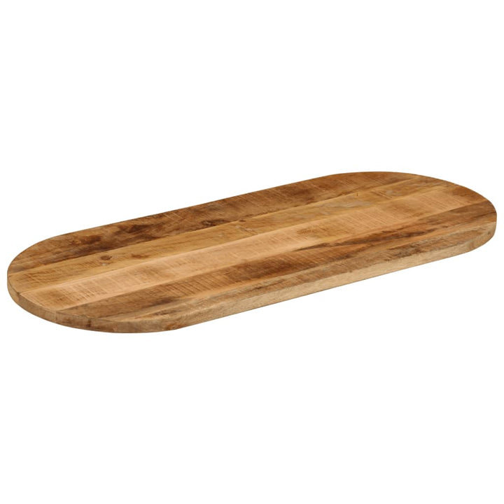 bordplade 90x40x2,5 cm oval massivt ru mangotræ