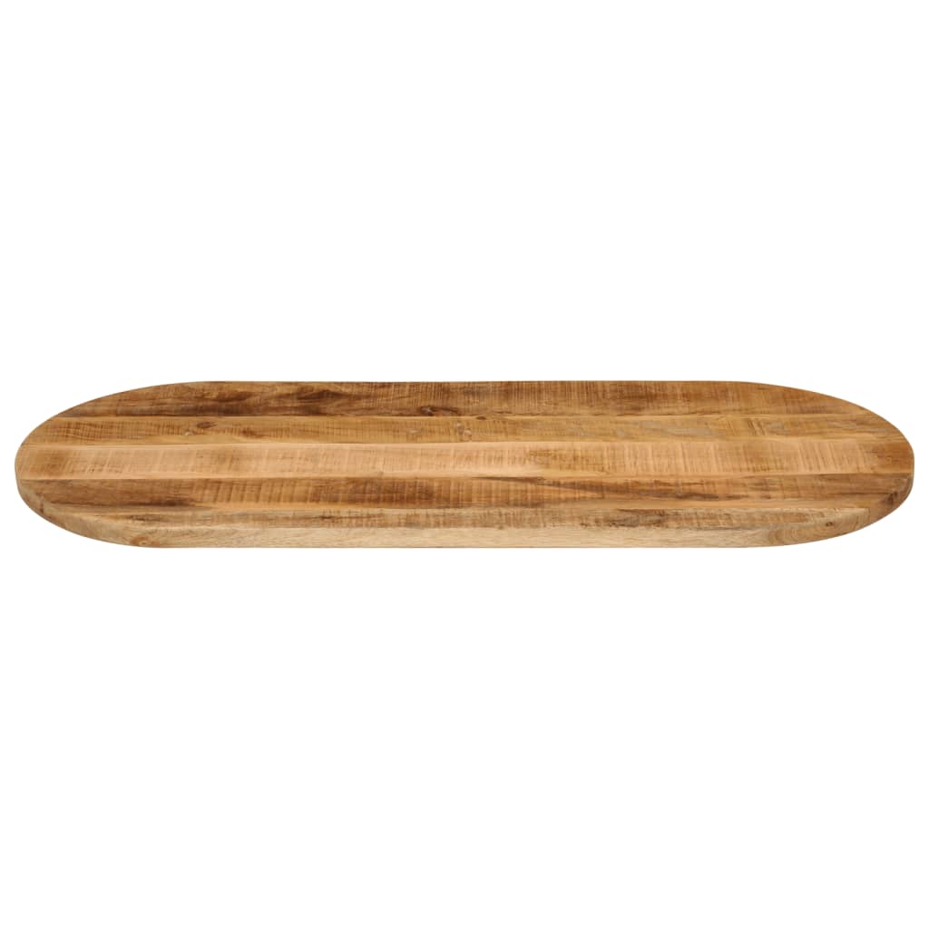 bordplade 90x40x2,5 cm oval massivt ru mangotræ