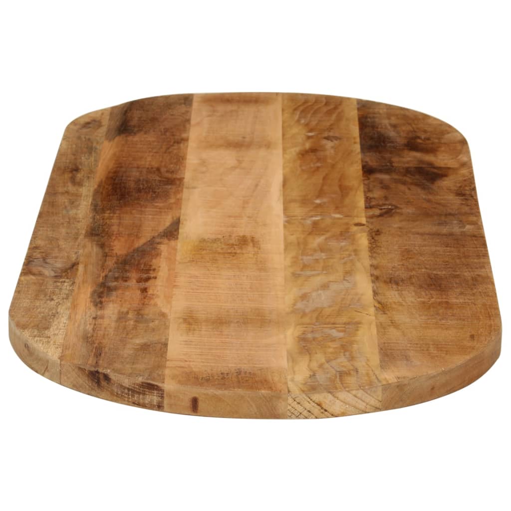 bordplade 90x40x2,5 cm oval massivt ru mangotræ