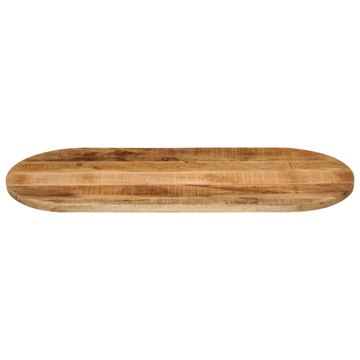 bordplade 140x60x2,5 cm oval massivt ru mangotræ