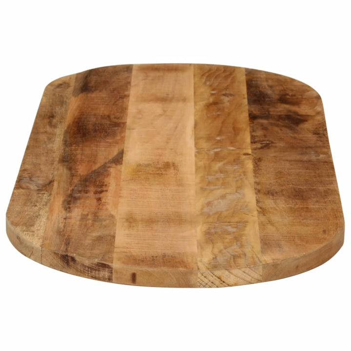 bordplade 110x40x3,8 cm oval massivt ru mangotræ
