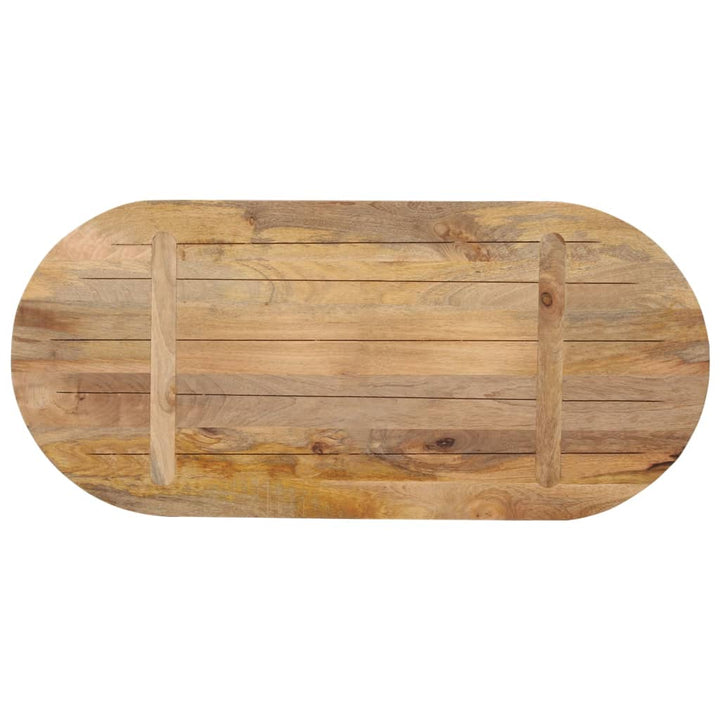 bordplade 80x40x2,5 cm oval massivt mangotræ