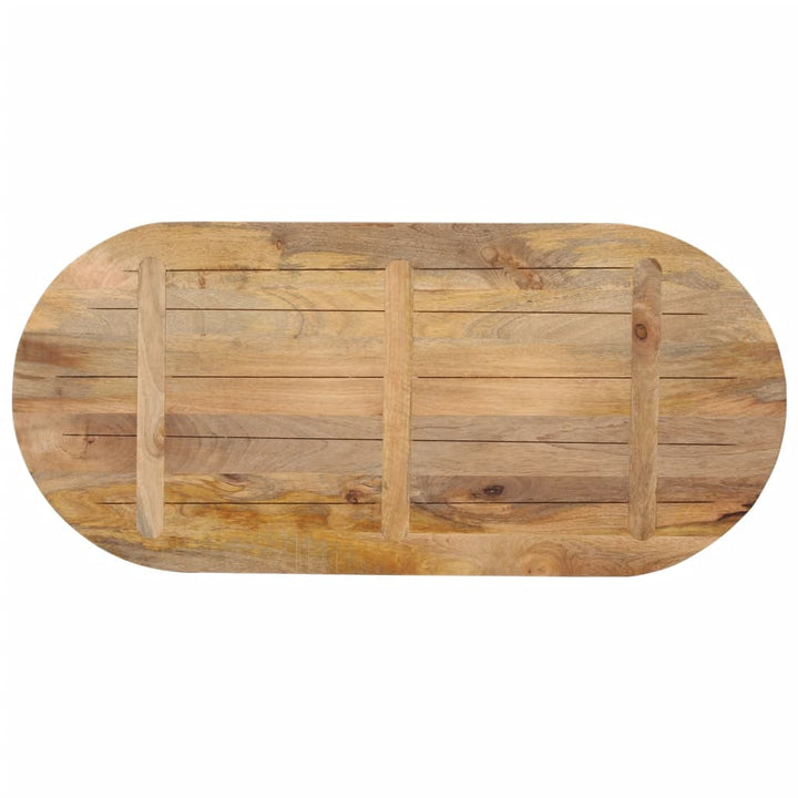 bordplade 90x40x2,5 cm oval massivt mangotræ