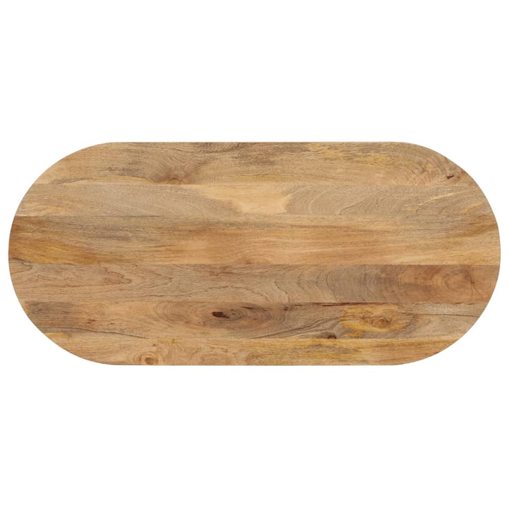 bordplade 80x40x3,8 cm oval massivt mangotræ