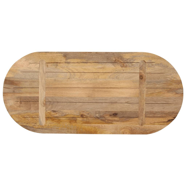 bordplade 80x40x3,8 cm oval massivt mangotræ