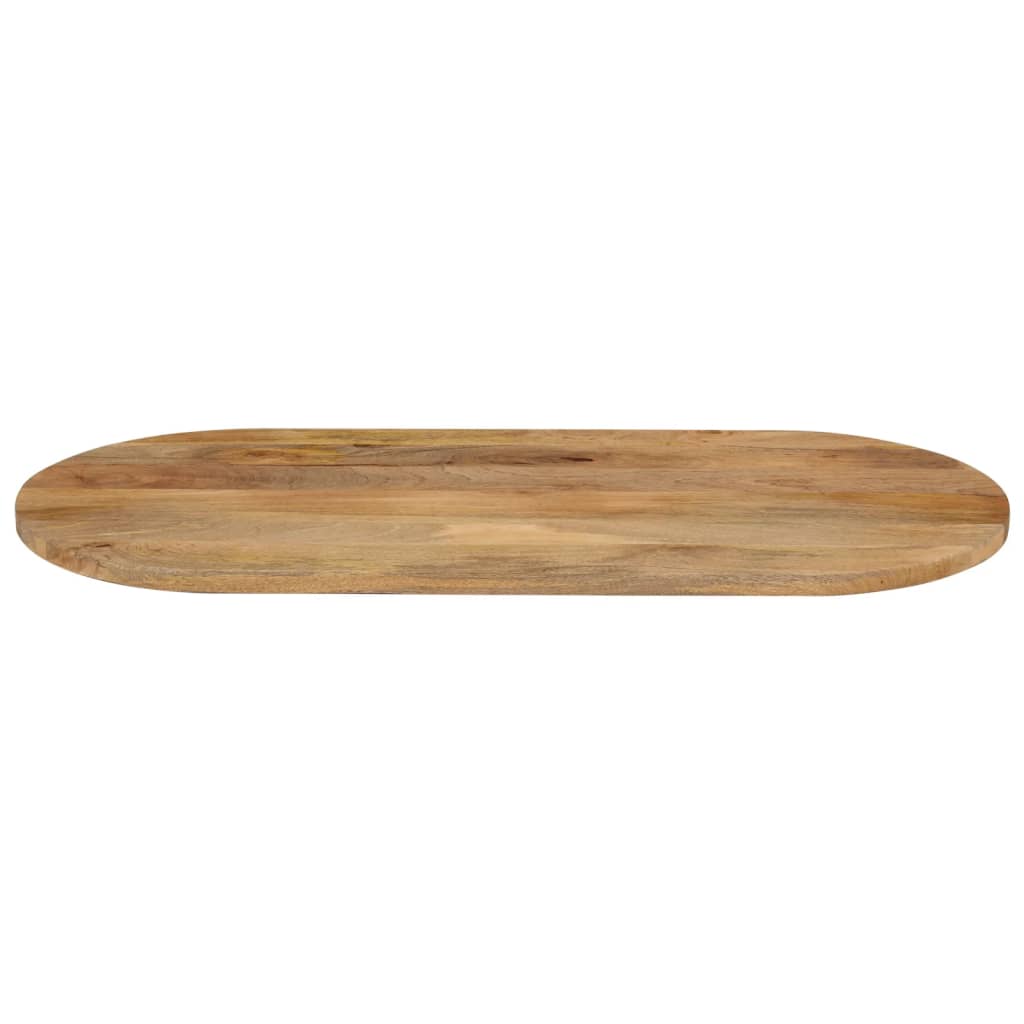bordplade 120x50x3,8 cm oval massivt mangotræ