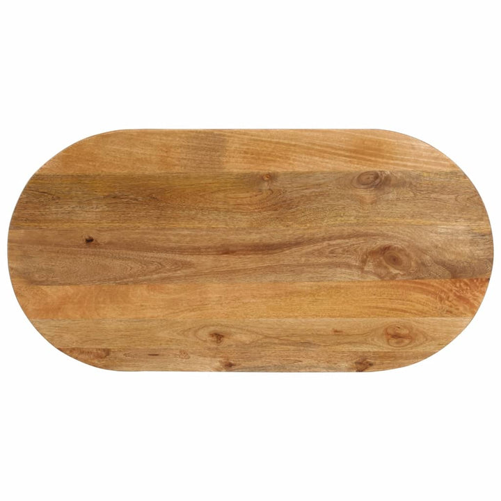bordplade 100x40x3,8 cm oval massivt mangotræ