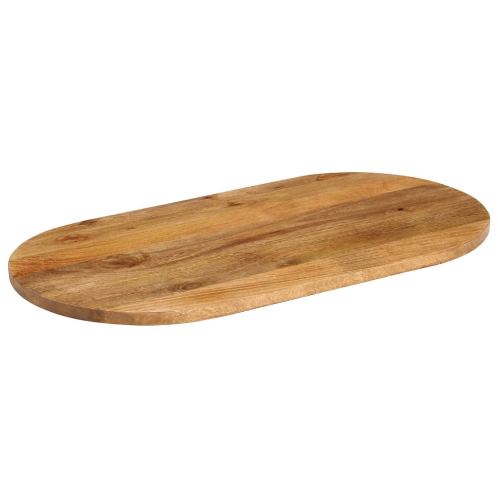 bordplade 110x50x3,8 cm oval massivt mangotræ