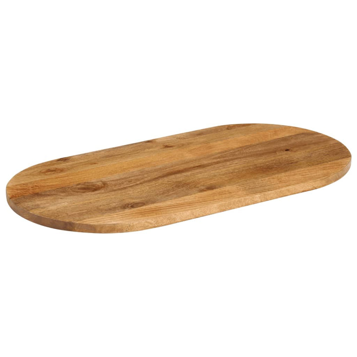 bordplade 120x50x3,8 cm oval massivt mangotræ