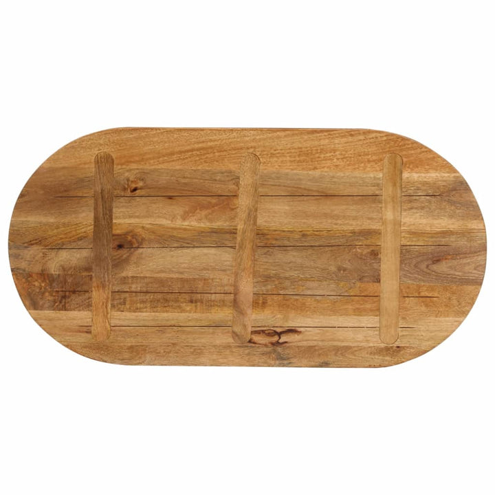 bordplade 120x50x3,8 cm oval massivt mangotræ