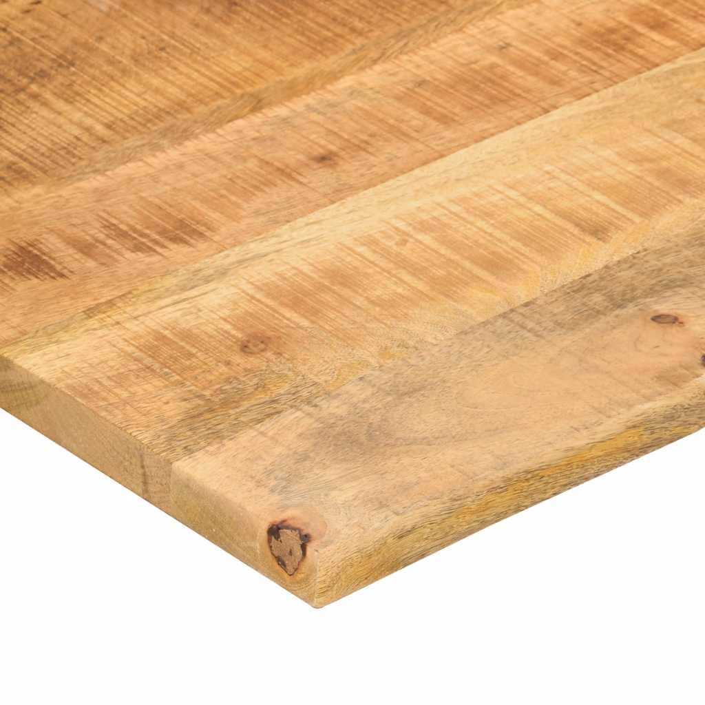 bordplade med kurvet form 140x50x2,5 cm ru massivt mangotræ
