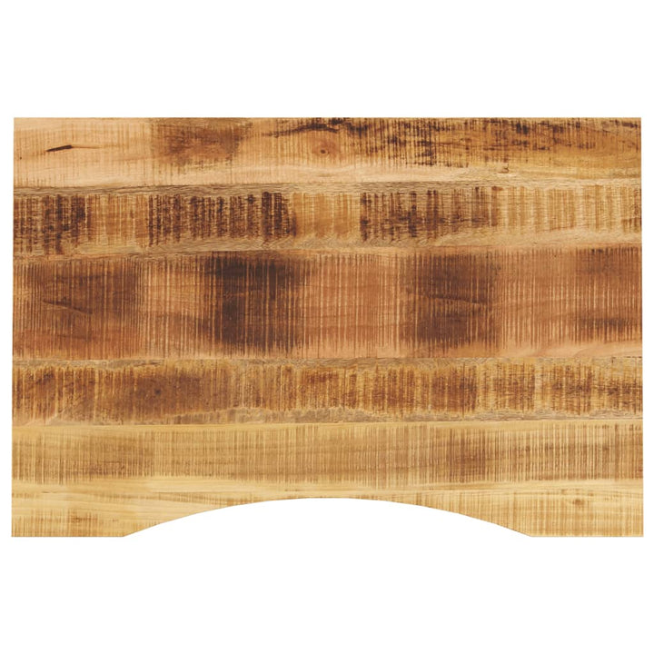 bordplade med kurvet form 90x60x2,5 cm ru massivt mangotræ