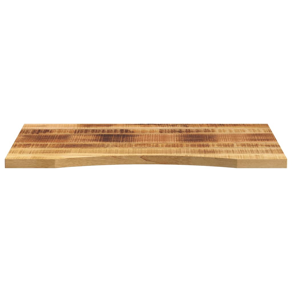 bordplade med kurvet form 90x60x2,5 cm ru massivt mangotræ