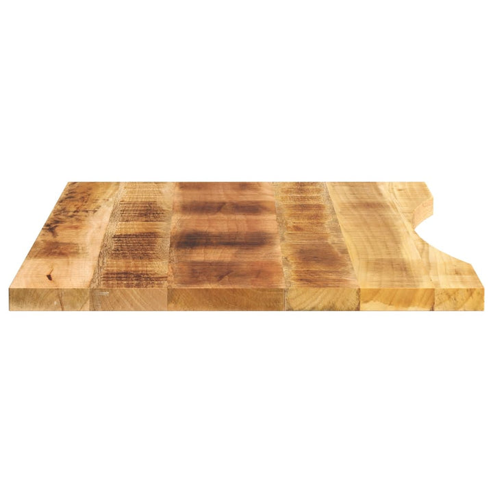 bordplade med kurvet form 90x60x2,5 cm ru massivt mangotræ