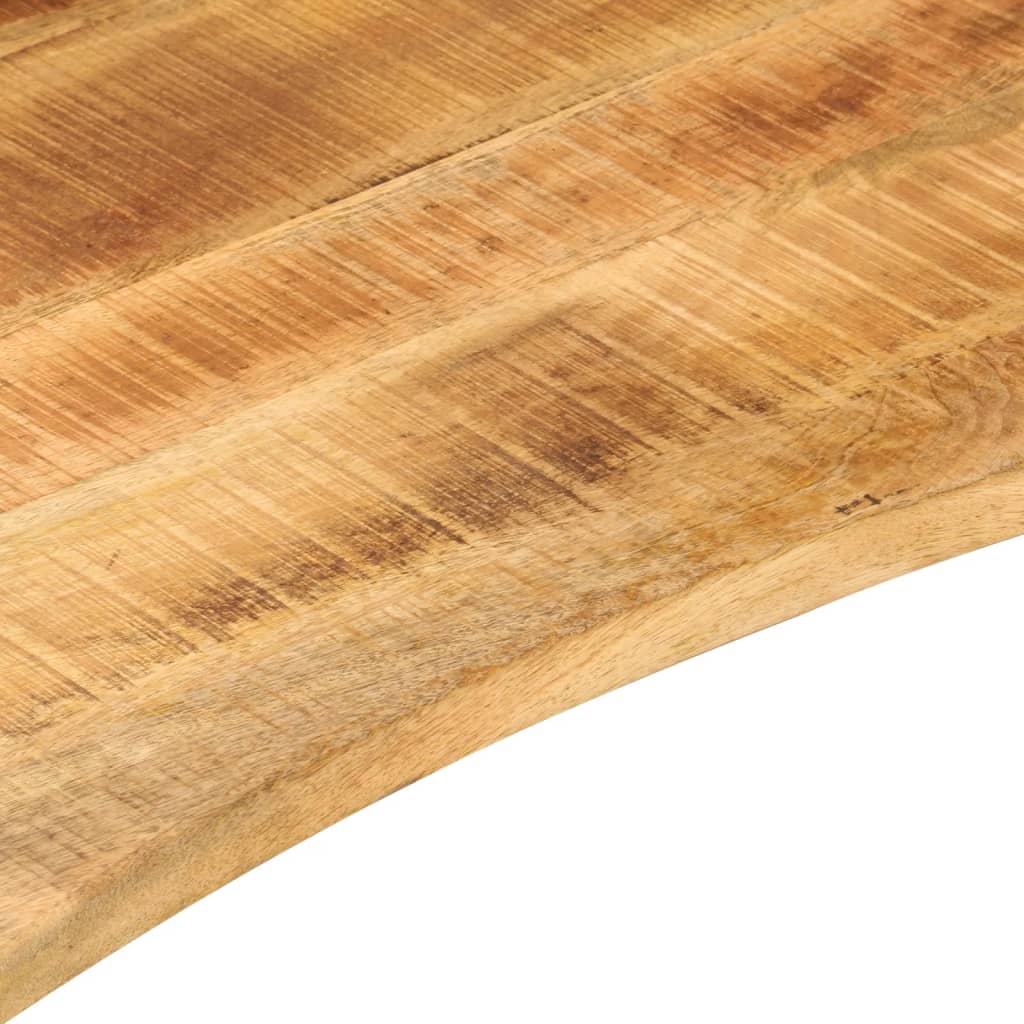 bordplade med kurvet form 90x60x2,5 cm ru massivt mangotræ
