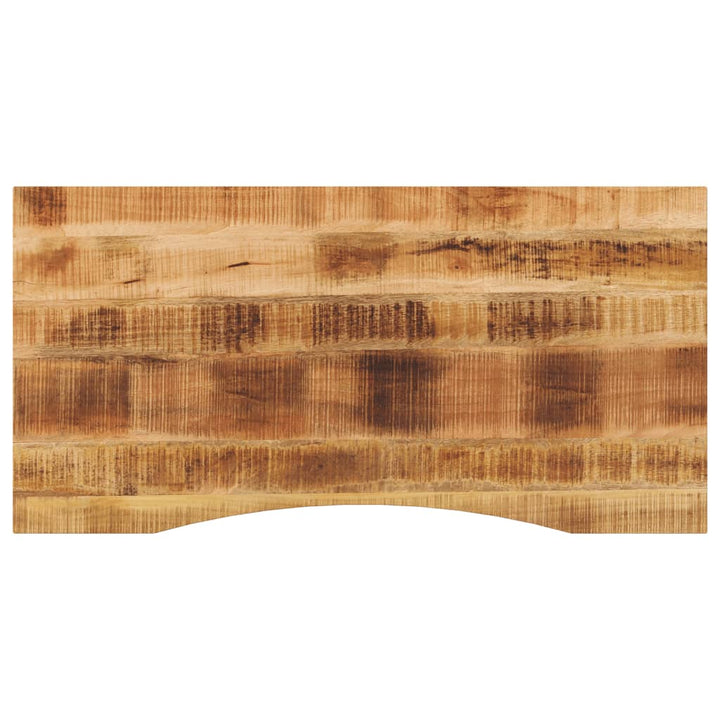 bordplade med kurvet form 140x60x2,5 cm ru massivt mangotræ