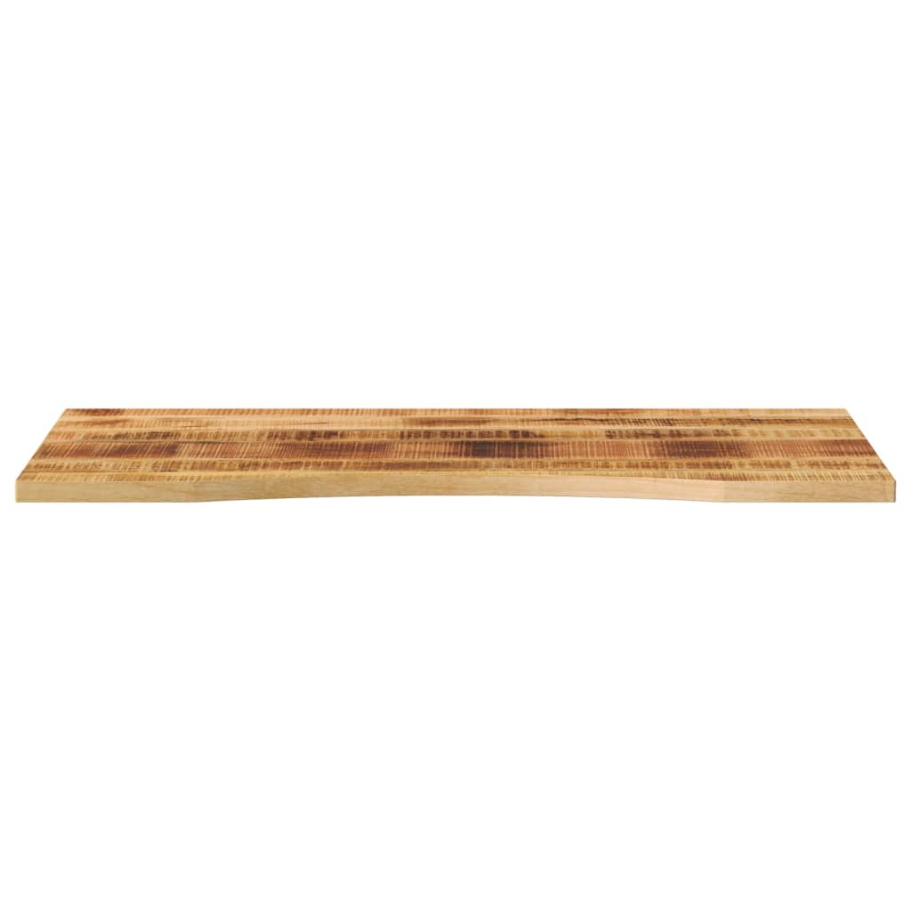 bordplade med kurvet form 140x60x2,5 cm ru massivt mangotræ
