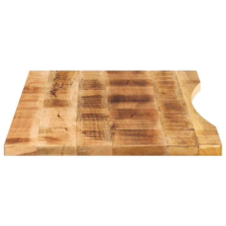 bordplade med kurvet form 140x60x2,5 cm ru massivt mangotræ