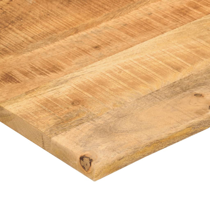 bordplade med kurvet form 140x60x2,5 cm ru massivt mangotræ