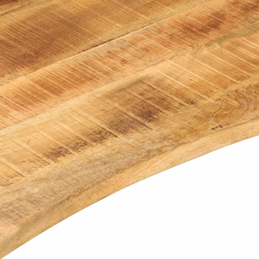 bordplade med kurvet form 140x60x2,5 cm ru massivt mangotræ
