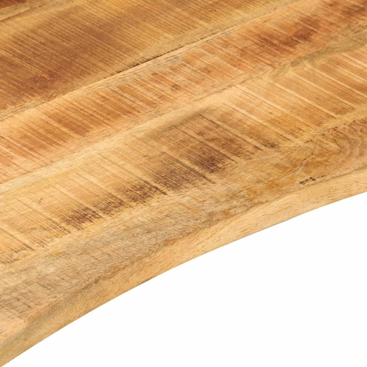 bordplade med kurvet form 140x60x2,5 cm ru massivt mangotræ