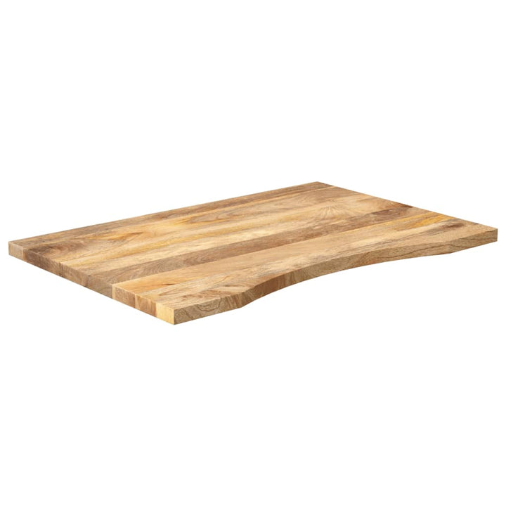 bordplade med kurvet form 100x50x2,5 cm ru massivt mangotræ