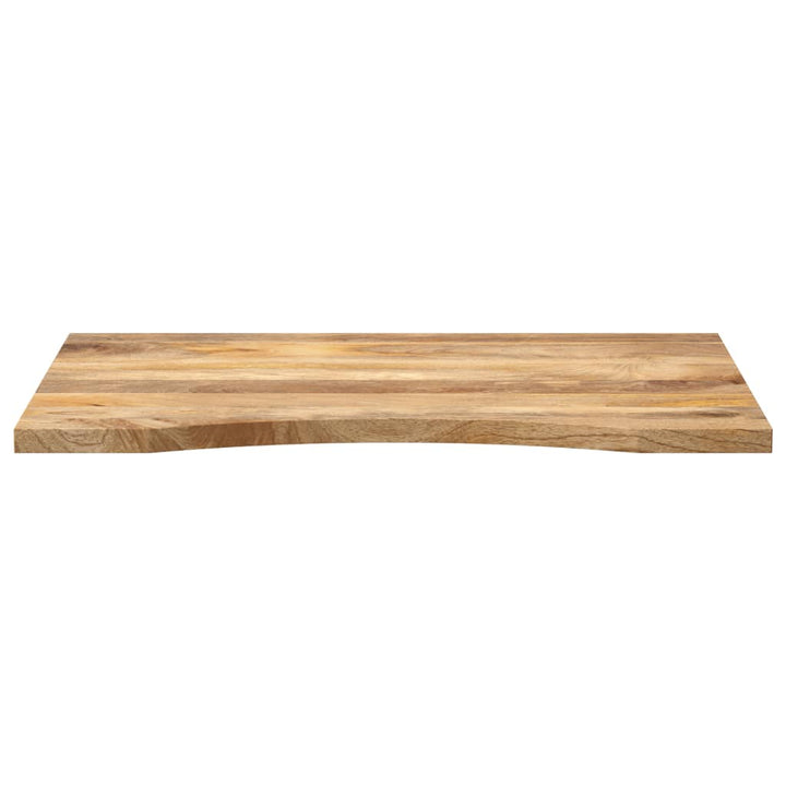 bordplade med kurvet form 100x50x2,5 cm ru massivt mangotræ
