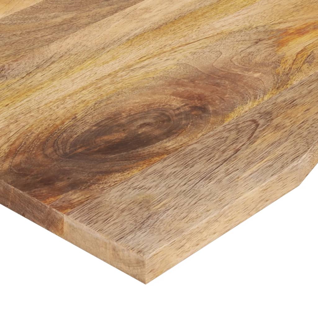 bordplade med kurvet form 100x50x2,5 cm ru massivt mangotræ